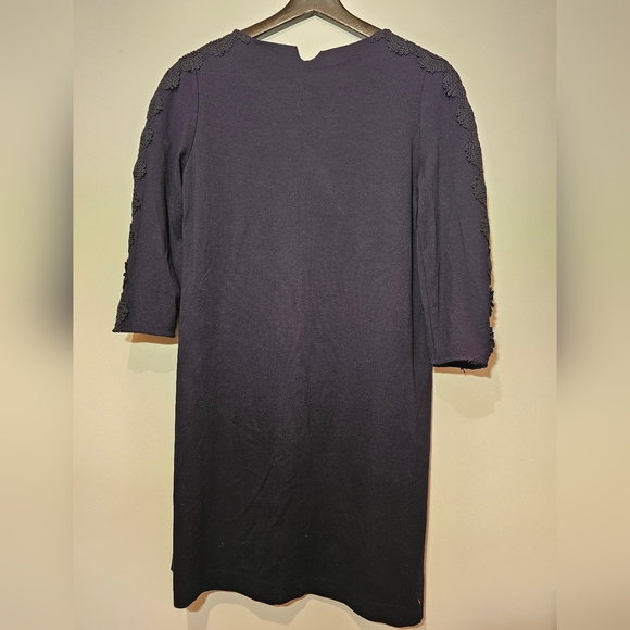 MASSIMO DUTTI Shift Dress with lace Detail. Sz M. Navy Blue. - Picture 5 of 9